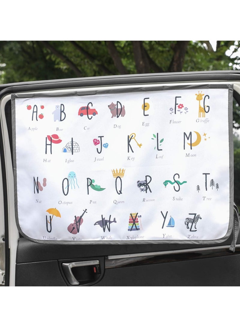 عام 2 قطعة من الستائر الشمسية المغناطيسية للسيارة للأطفال على النوافذ الجانبية - واقي شمسي، ستائر حماية من الشمس - Image 1