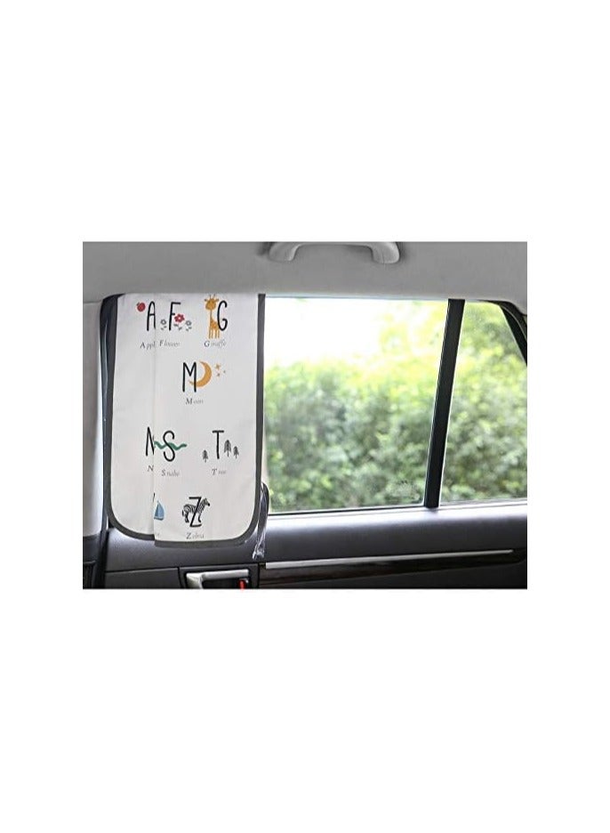 عام 2 قطعة من الستائر الشمسية المغناطيسية للسيارة للأطفال على النوافذ الجانبية - واقي شمسي، ستائر حماية من الشمس - Image 2