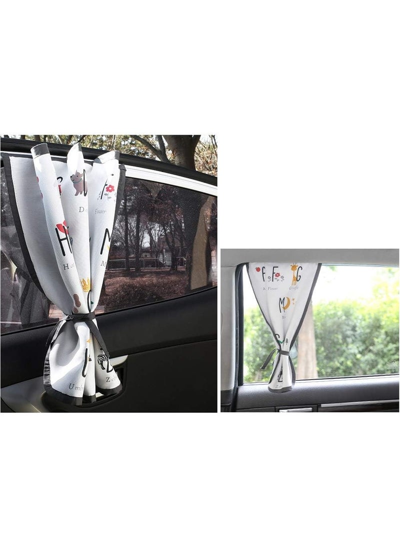 عام 2 قطعة من الستائر الشمسية المغناطيسية للسيارة للأطفال على النوافذ الجانبية - واقي شمسي، ستائر حماية من الشمس - Image 4