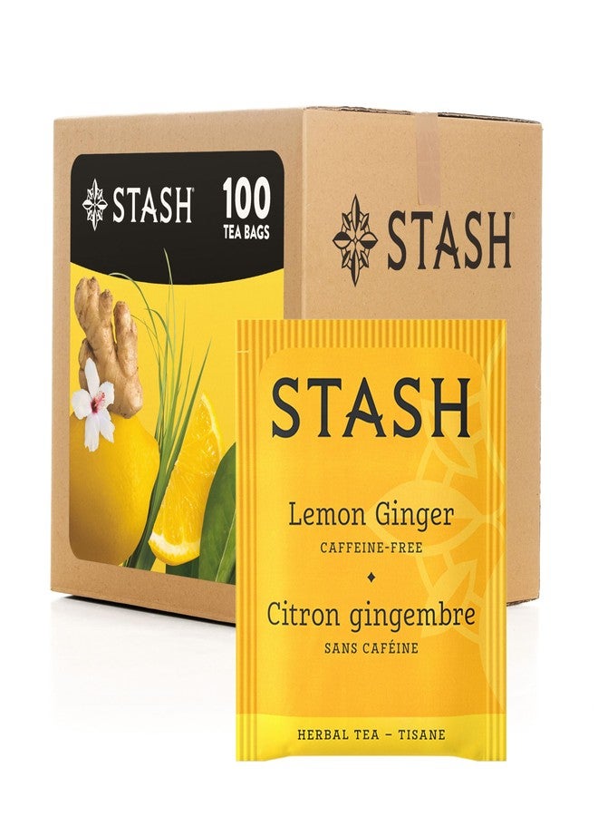 Stash Tea Lemon Ginger Herbal Tea Box of 100 Tea Bags - Image 1