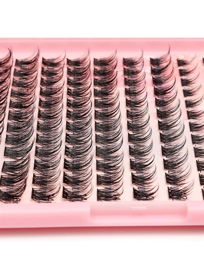 Bodermincer 10-12-14-16mm Mix/14-16-18mm Mix D Curl DIY Clusters Eyelash Extension Dovetail Segmented Lashes 120 Volume Natural Segmented Eyelashes Bundles at Home (10-12-14-16mm Mix)  - Image 3