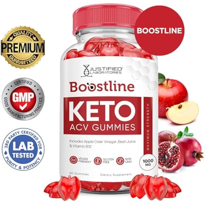 Justified Laboratories Boostline Keto ACV Gummies Advanced Formula 1000MG Boost Line Keto Gummies Apple Cider Vinegar Formulated with Pomegranate Beet Juice Powder B12 Vegan Non GMO 60 Gummys - Image 3