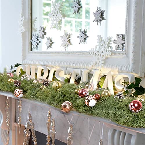 DearHouse 6.01Ft Christmas Garland Pine Cypress Artificial Greenery Garland,Artificail Pine Christmas Garland for Holiday Season Mantel Fireplace Table Runner Centerpiece Décor - Image 5