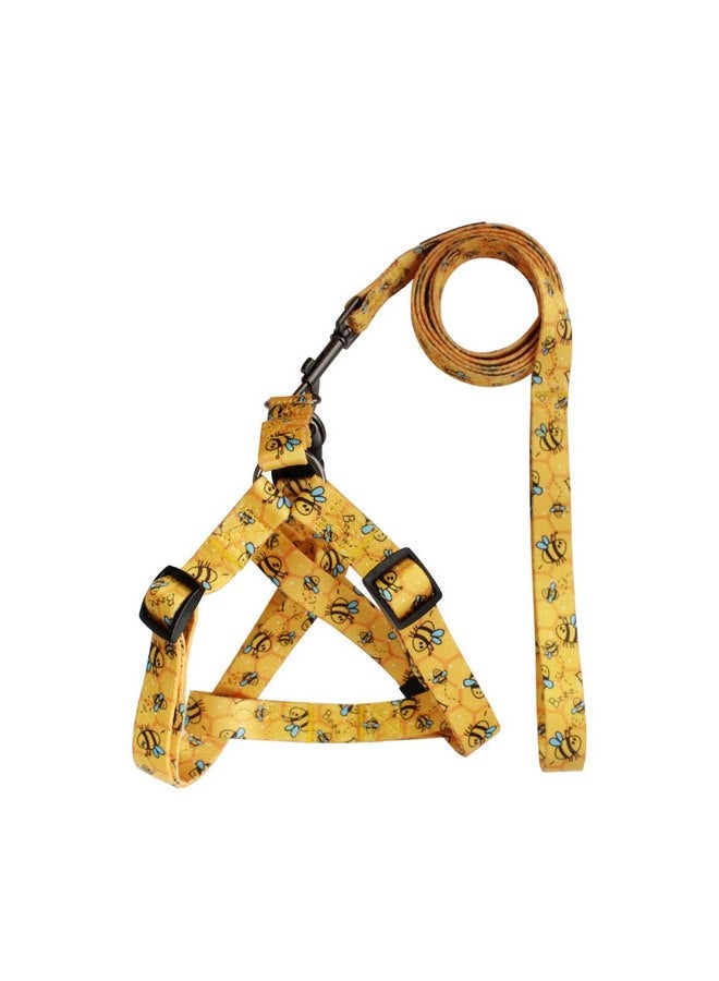 كيوكيو بيتس مجموعة أحزمة الكلاب QQPETS القابلة للتعديل والمتينة بدون سحب للكلاب من السلالات الصغيرة والمتوسطة والكبيرة مع مشبك خلفي مضاد للالتواء مثالي للمشي (S(محيط الصدر 14"-20")، نحلة صفراء) - Image 5