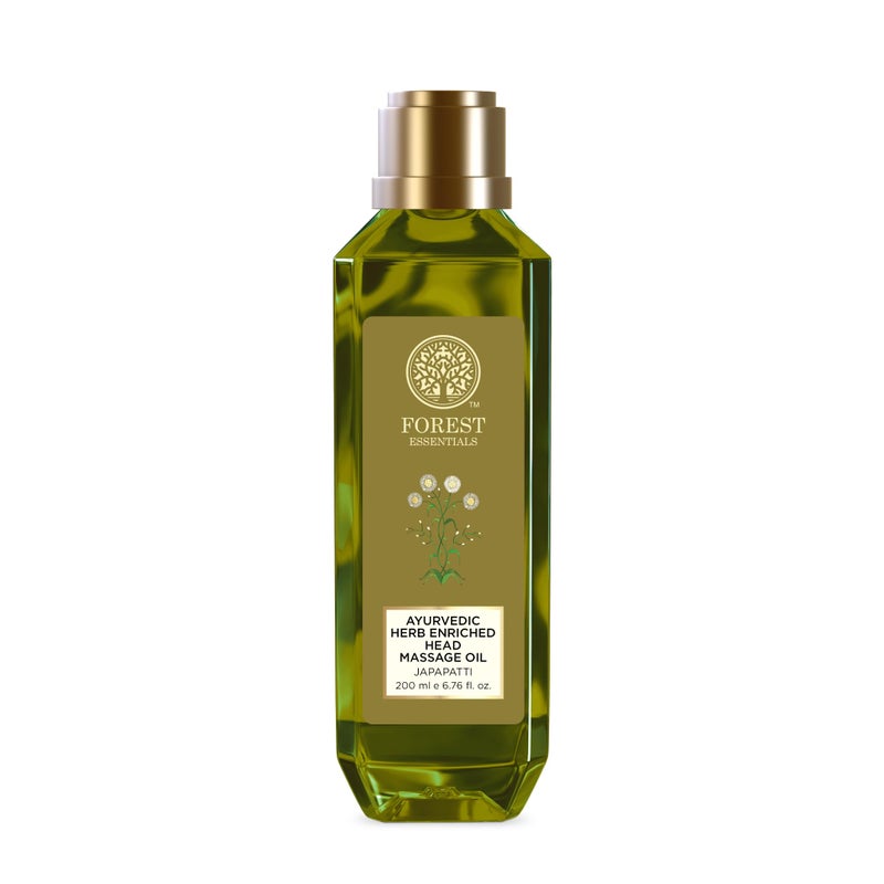 Forest Essentials Ayurvedic Herb Enriched Head Massage Oil Japapatti - 200ml - Image 1