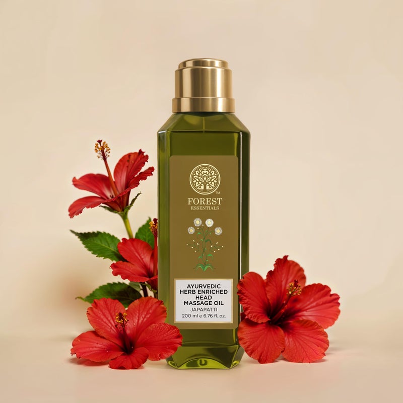Forest Essentials Ayurvedic Herb Enriched Head Massage Oil Japapatti - 200ml - Image 2