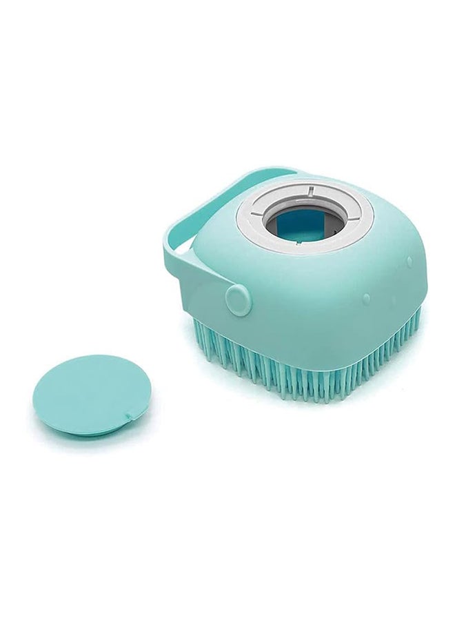 Silicone Massage Bath Brush With Soap Dispenser  Blue