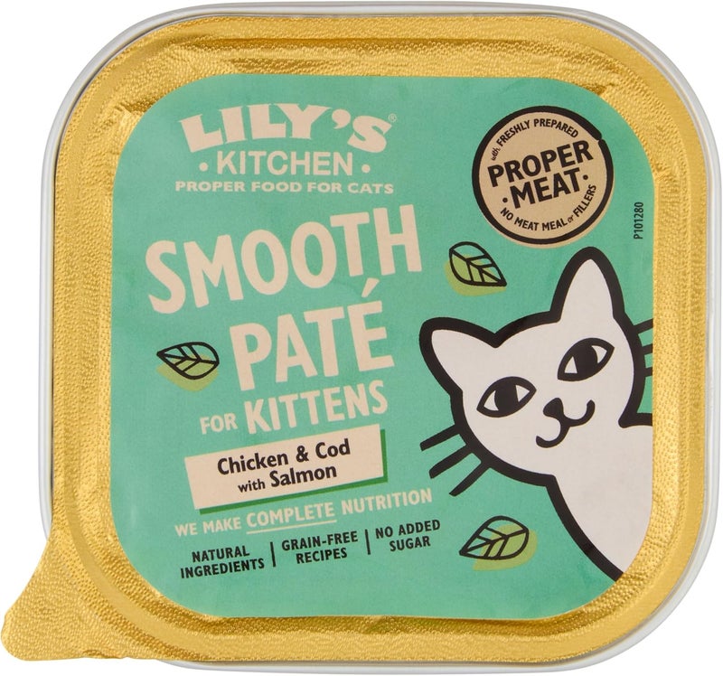 Lily's Kitchen Chicken Cod & Salmon Pate Kitten Wet Food - 85G
