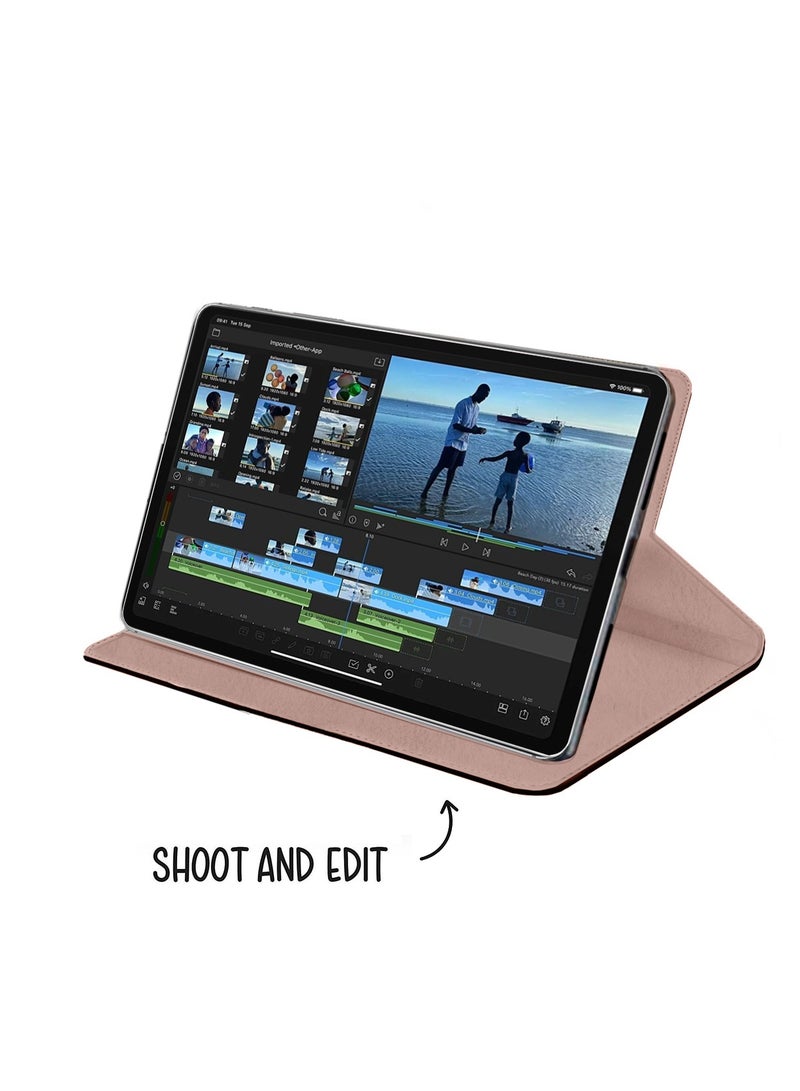 Wtech Samsung Galaxy Tab A9+ / A9 Plus 5G 2023 X210 X215 X216 11.0 inch WTech PU Leather Antique Texture Magnetic Closure Flip Case Cover - Brown - Image 3