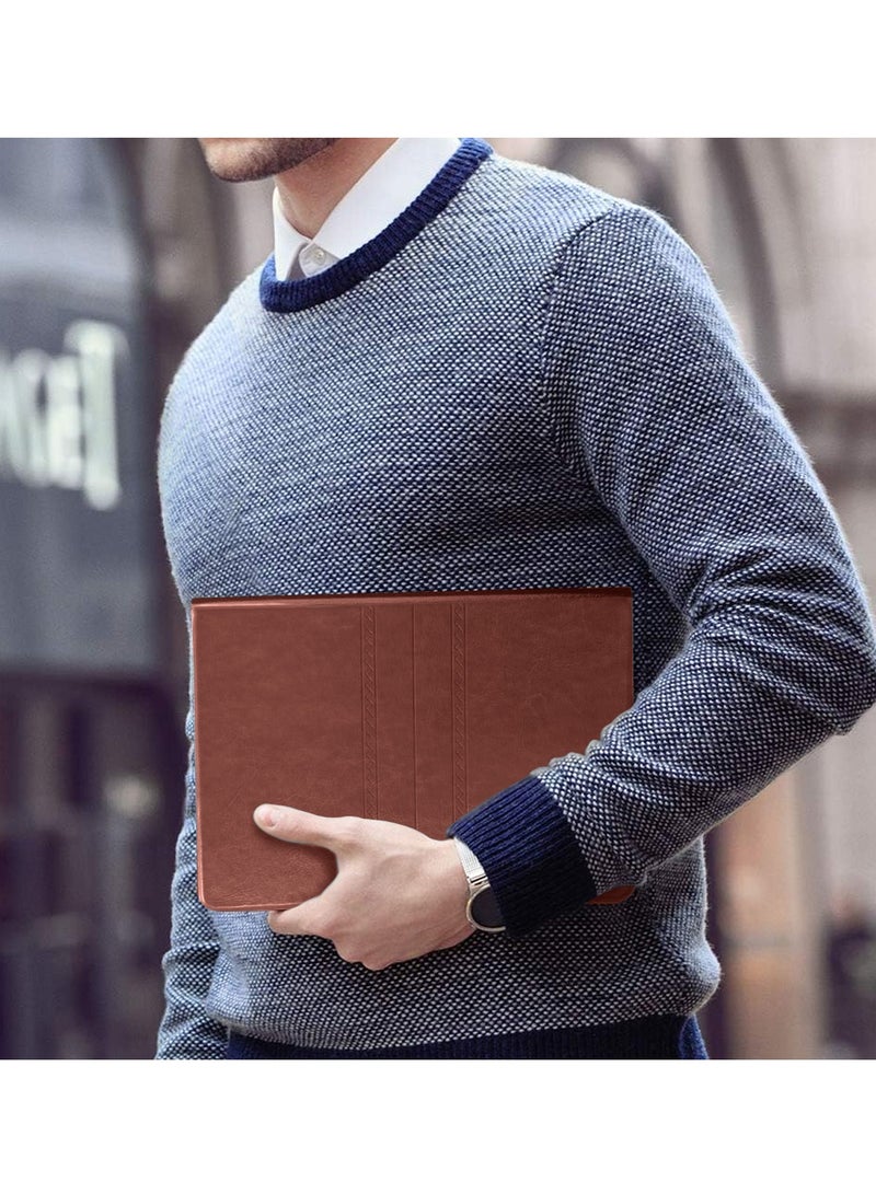 Wtech Samsung Galaxy Tab A9+ / A9 Plus 5G 2023 X210 X215 X216 11.0 inch WTech PU Leather Antique Texture Magnetic Closure Flip Case Cover - Brown - Image 5