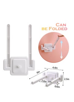 Excefore Scrunchie Holder Organizer, 3Pcs Hair Ties Organizer, Headbands Organizer Hair Bands Organizer, Light Duty Multifunctional, Wall Hook Hanger Adhesive, Plastic White Wall Rack Hooks for Hanging  - Image 3