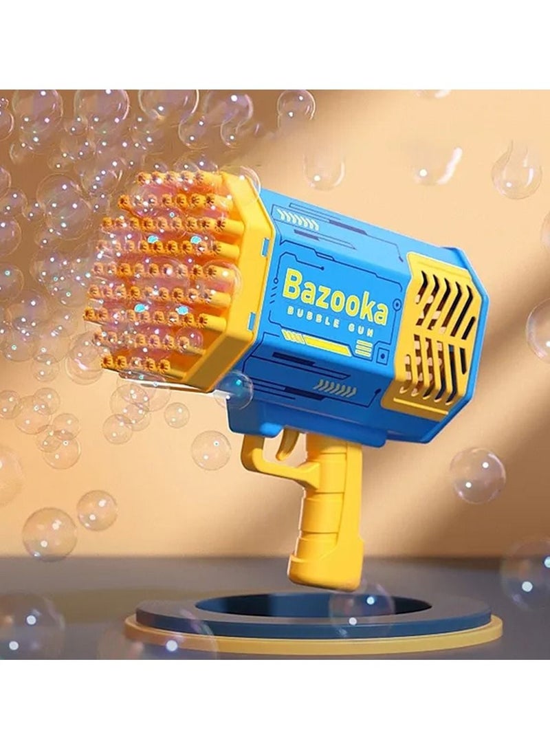 Bazooka Bubble Gun Rocket 69 Holes Soap Bubbles Machine Gun Shape Automatic Blower With Light Toys For Kids Outdoor Children Day Gifts - Image 2