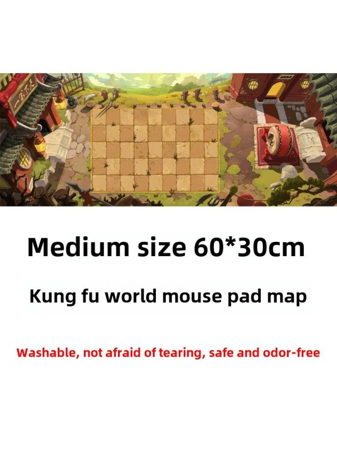 Plant Wars Map Accessories Non-slip Mouse Pad Map Generation Paper Map Cloth Texture Parent-child Interactive Map-Color:Medium 60*30V World Mouse Pad Map (bag)  - Image 1