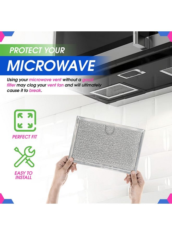 Bagean Microwave Filter Replacement 5.12” x 7.64” Fits Frigidaire 5304464105 WB06X10608 GE Microwave Filter - Aluminum Mesh Screen Grease Filter - Filters Air Entering Over the Range Oven Vent Fan (2-Pack) - Image 4