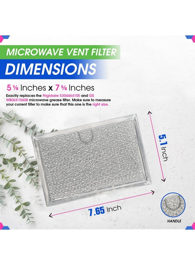 Bagean Microwave Filter Replacement 5.12” x 7.64” Fits Frigidaire 5304464105 WB06X10608 GE Microwave Filter - Aluminum Mesh Screen Grease Filter - Filters Air Entering Over the Range Oven Vent Fan (2-Pack) - Image 2