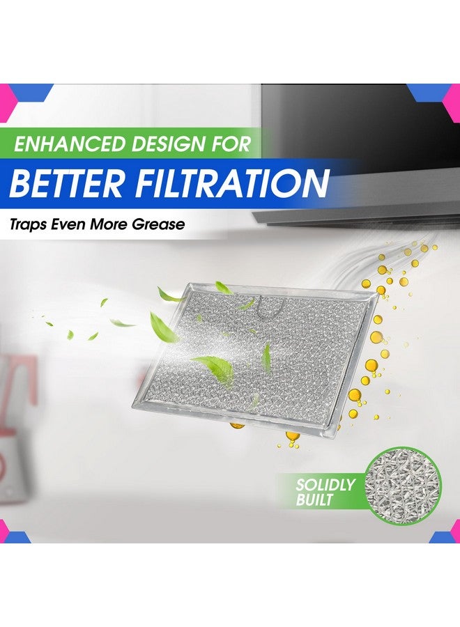 Bagean Microwave Filter Replacement 5.12” x 7.64” Fits Frigidaire 5304464105 WB06X10608 GE Microwave Filter - Aluminum Mesh Screen Grease Filter - Filters Air Entering Over the Range Oven Vent Fan (2-Pack) - Image 3