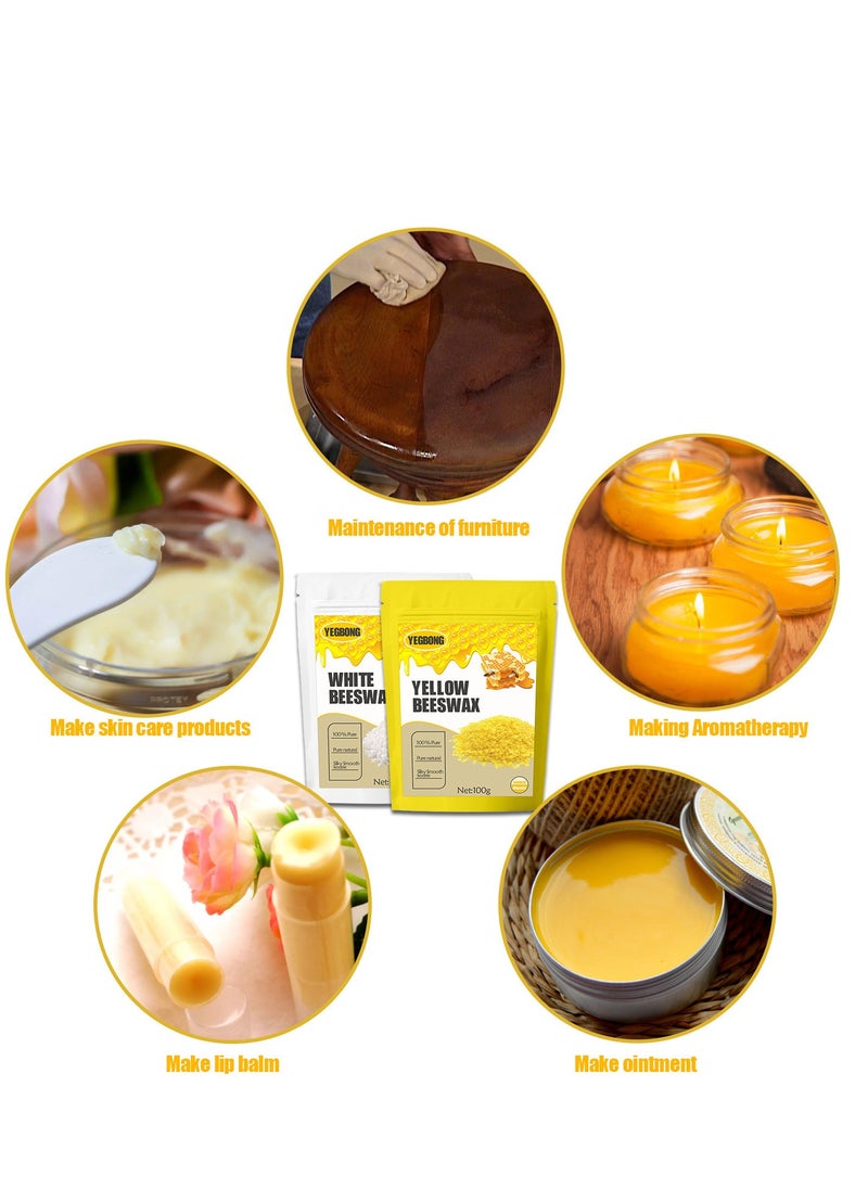 YEGBONG Organic Natural Yellow Beeswax Granules For Candle making 100g  - Image 4