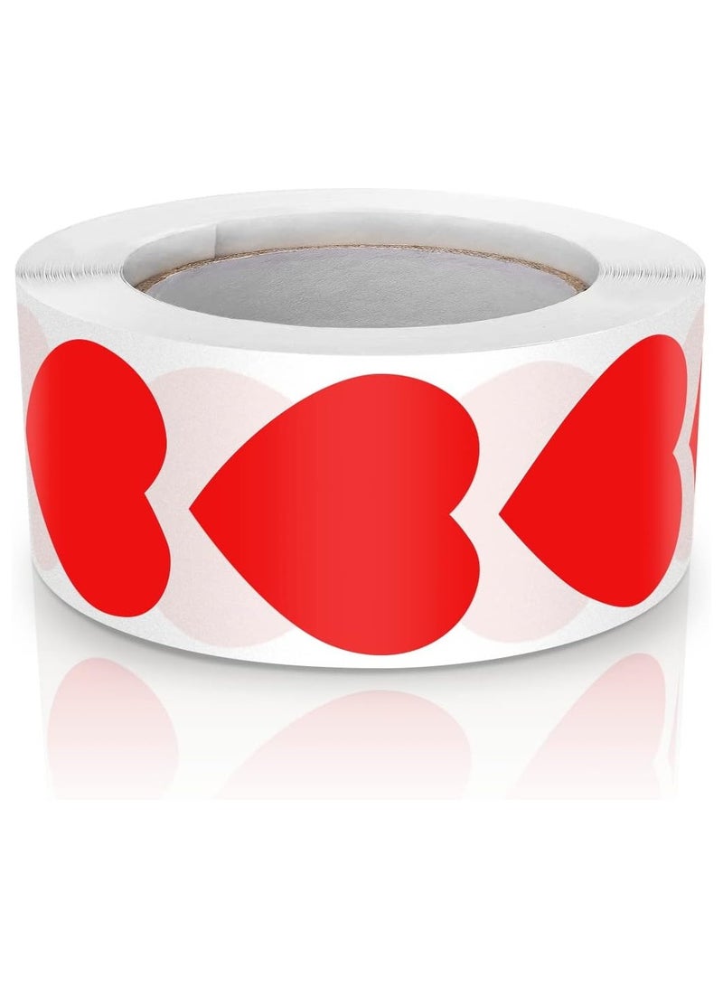 قوس قزح أورينبو ملصقات على شكل قلب مقاس 2.5 سم لعيد الحب، ملصقات مقاومة للماء وقابلة للإزالة للحرف اليدوية والصناديق وعلامات الهدايا وحقائب الزفاف 500 قطعة - Image 3