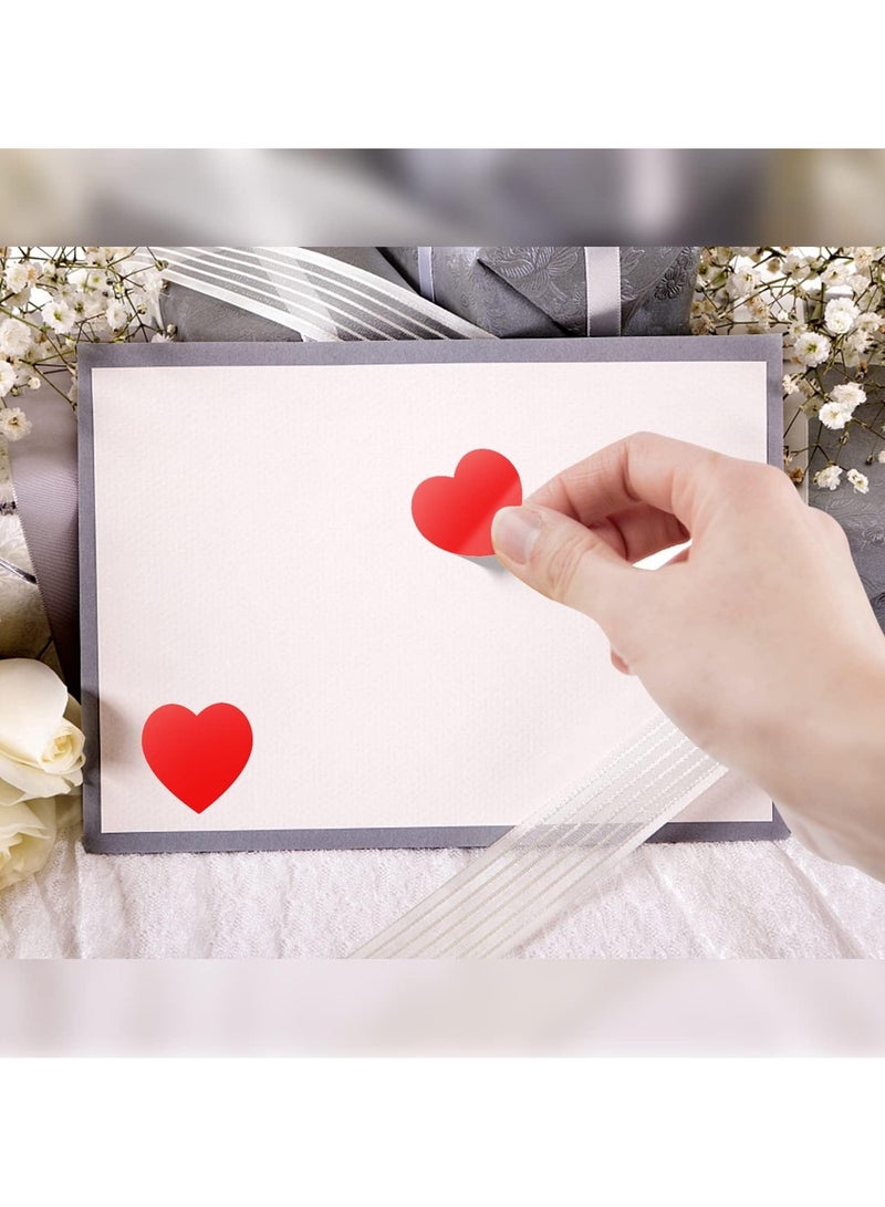 قوس قزح أورينبو ملصقات على شكل قلب مقاس 2.5 سم لعيد الحب، ملصقات مقاومة للماء وقابلة للإزالة للحرف اليدوية والصناديق وعلامات الهدايا وحقائب الزفاف 500 قطعة - Image 5