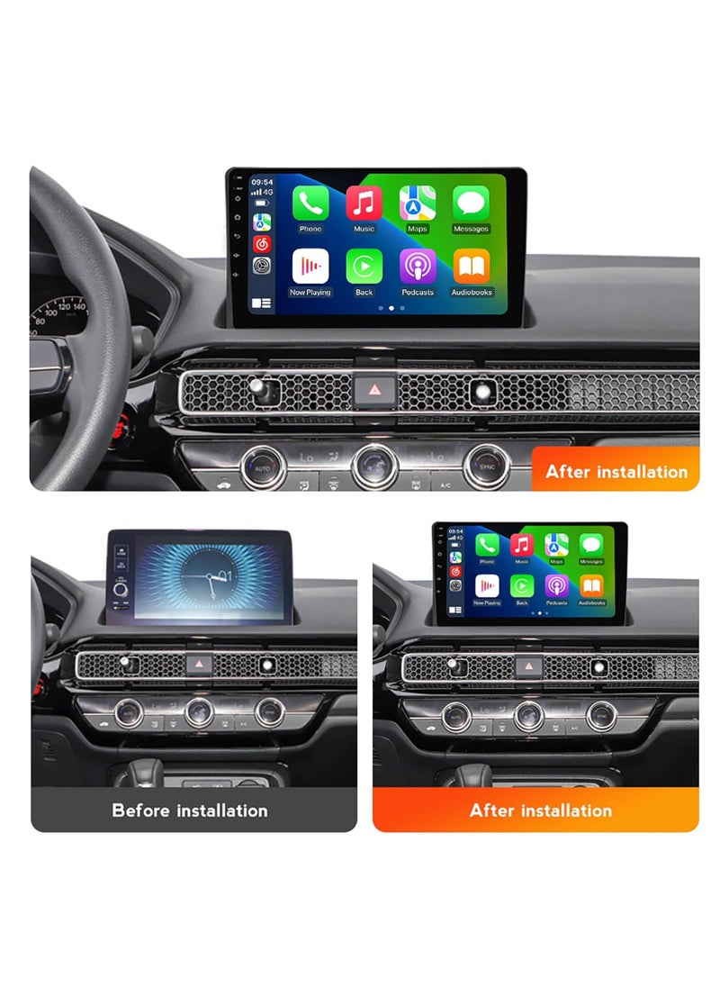 Generic - Android 12 System for Honda Civic 2021 2022 2023 Car Stereo with 4G FM AM Bluetooth SWC Car-Play Android Auto GPS Navigation Touch Screen Upgrade Car Radio Multimedia Player ( 8core 4-64 GB) - Image 1