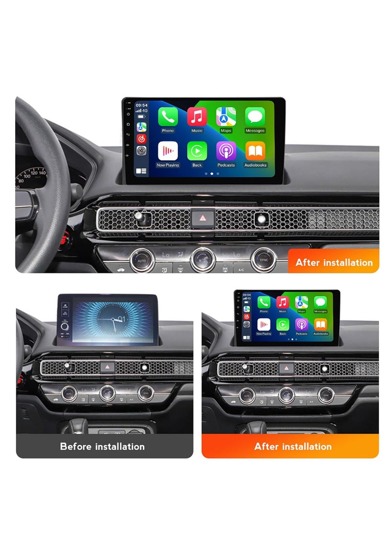 Generic - Android 12 System for Honda Civic 2021 2022 2023 Car Stereo with 4G FM AM Bluetooth SWC Car-Play Android Auto GPS Navigation Touch Screen Upgrade Car Radio Multimedia Player ( 8core 4-64 GB) - Image 1