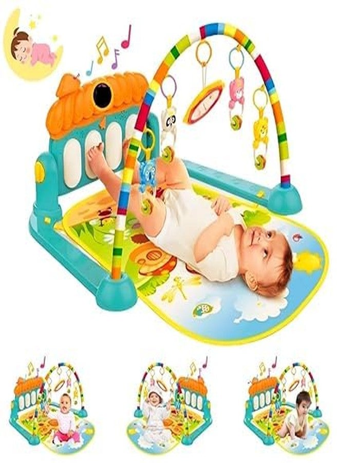 DD WORLD Musical Baby Play Gym with Piano, Lights & Rattles - Fitness Activity Mat for Newborns 3-6 Months (Piano Fitness Rack) - Image 1