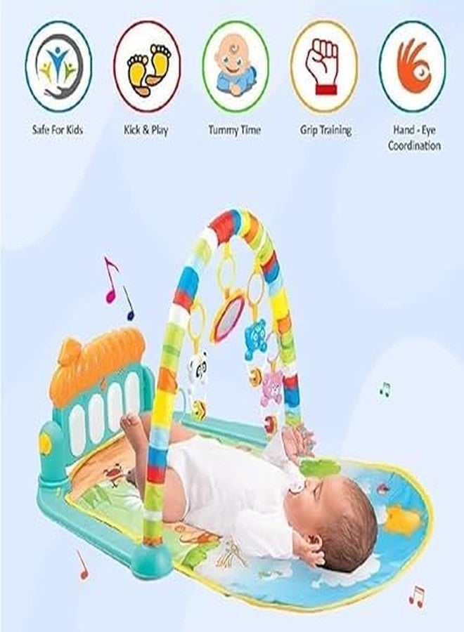 DD WORLD Musical Baby Play Gym with Piano, Lights & Rattles - Fitness Activity Mat for Newborns 3-6 Months (Piano Fitness Rack) - Image 3