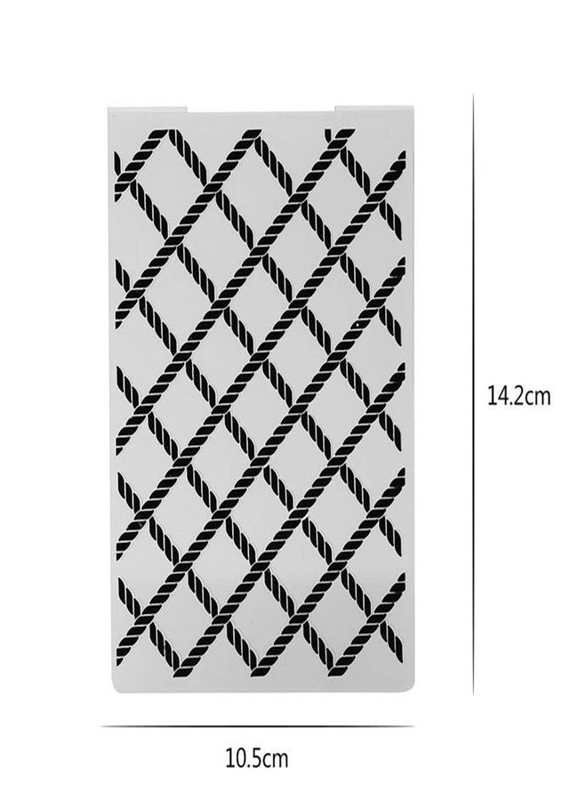 Arbuya Diamond Grid Plaid Plastic Embossing Folder for Scrapbook DIY Album Card Tool Plastic Template (Diamond Pattern) - Image 3