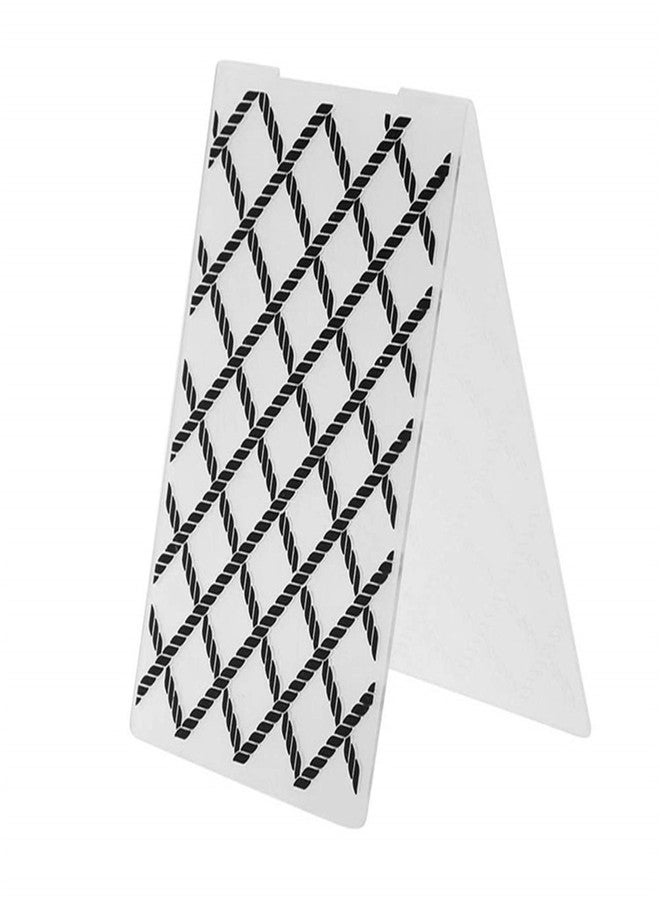 Arbuya Diamond Grid Plaid Plastic Embossing Folder for Scrapbook DIY Album Card Tool Plastic Template (Diamond Pattern) - Image 2