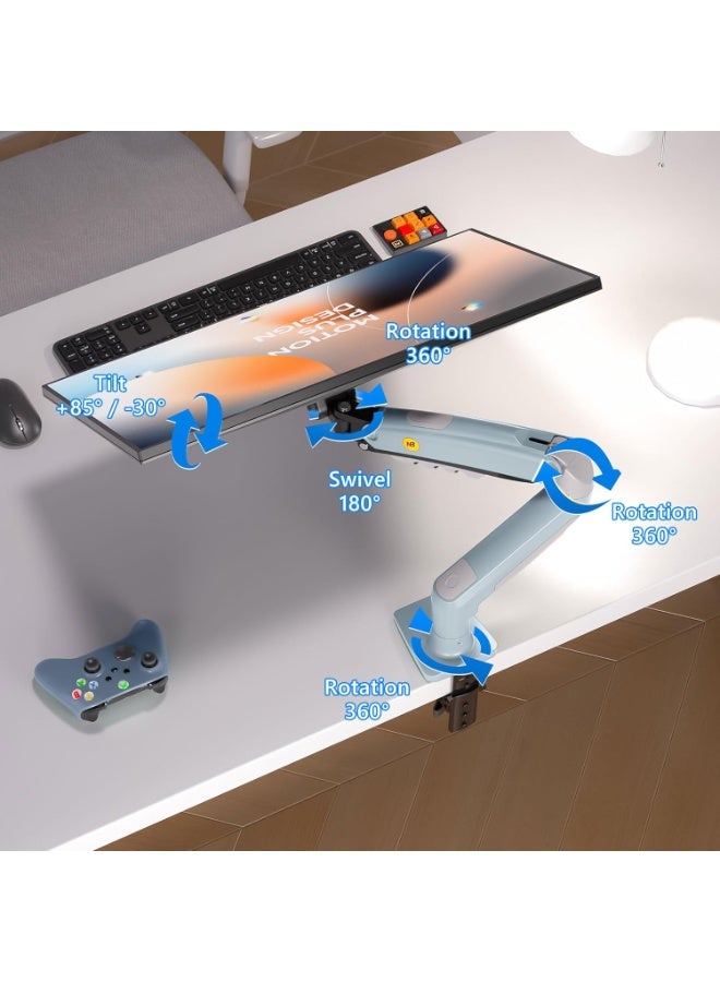 NB ERGONOMIC Monitor Mount,Fits 17-30" or Bigger Computer Monitors(Within 19.8lbs) Adjustable Stand with Tilt Rotation Swivel Function Desk Mount F80 XV (Lake Blue) - Image 3