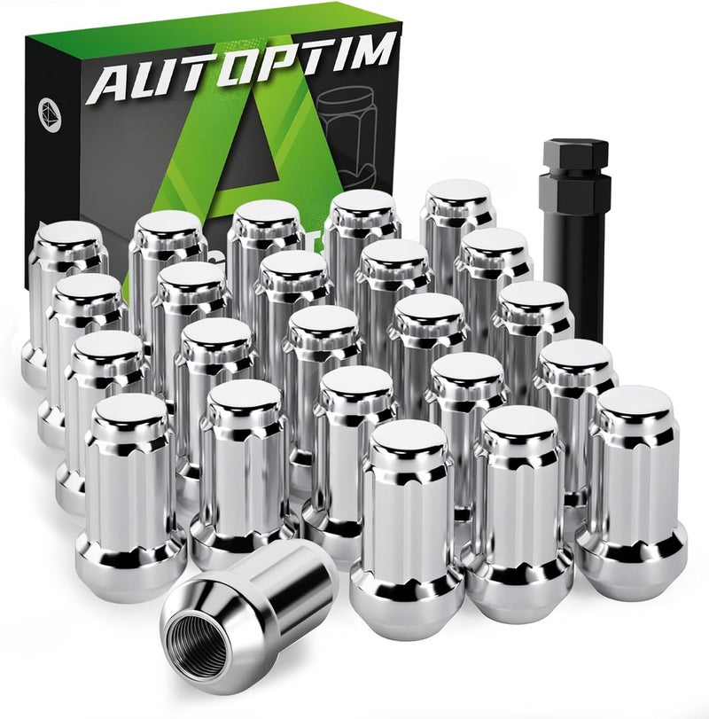 AUTOPTIM 24PCS M12x1.5 Chrome Lug Nuts for Toyota 4Runner, Tacoma, Tundra - Image 1