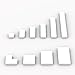 YUJHITP 100 Piece White Building Tiles Bulk Assortment Pack Tiles Accessories for Building with 10 Size Compatible with Lego Parts and Pieces - Image 2
