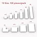 YUJHITP 100 Piece White Building Tiles Bulk Assortment Pack Tiles Accessories for Building with 10 Size Compatible with Lego Parts and Pieces - Image 4
