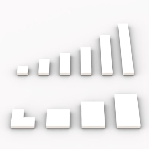 YUJHITP 100 Piece White Building Tiles Bulk Assortment Pack Tiles Accessories for Building with 10 Size Compatible with Lego Parts and Pieces - Image 1
