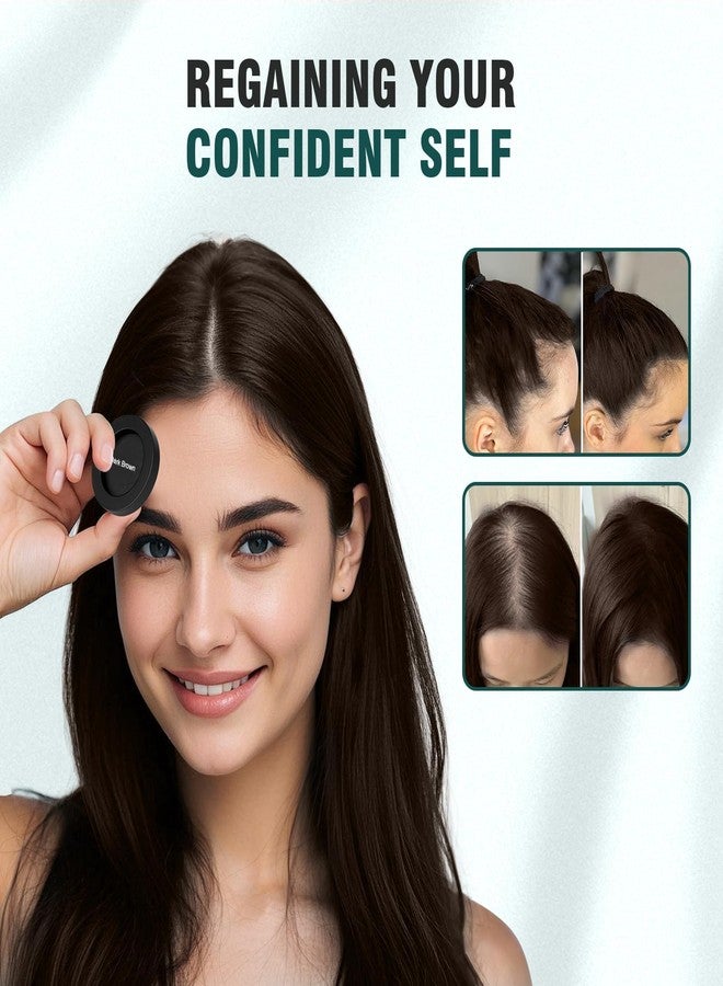 Farndu Hairline Powder 12g, Instantly Hair Root Touch Up, Hair Color Powder, Bald Spots Hair Color Concealer for Women & Men, 24-Hour Stain-Proof, Includes 2 Refills, for Thinning Hair, Dark Brown - Image 5