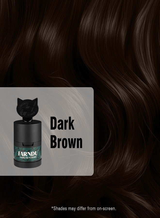 Farndu Hairline Powder 12g, Instantly Hair Root Touch Up, Hair Color Powder, Bald Spots Hair Color Concealer for Women & Men, 24-Hour Stain-Proof, Includes 2 Refills, for Thinning Hair, Dark Brown - Image 2