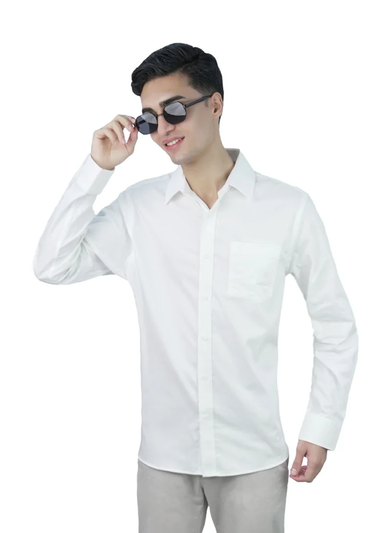 Men Slim Cotton Oxford Shirt