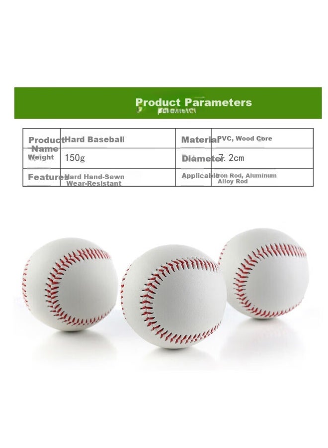 Invui 9-inch Hard Baseball Training Ball Solid Soft Filling Hitting Ball Youth Children Adult Baseball 4-pack - Image 2