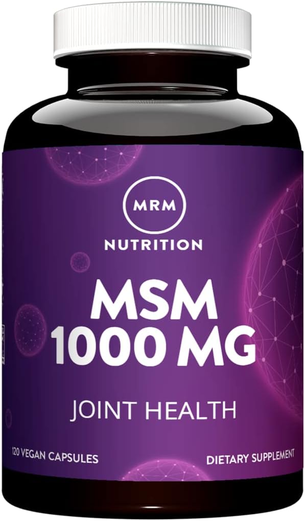 MRM كبسولات MRM Nutrition MSM 1000 ملغ ميثيل سلفونيل ميثان لصحة المفاصل والشعر والبشرة والأظافر شكل حيوي من الكبريت خالي من الغلوتين نباتي 120 حصة - Image 1