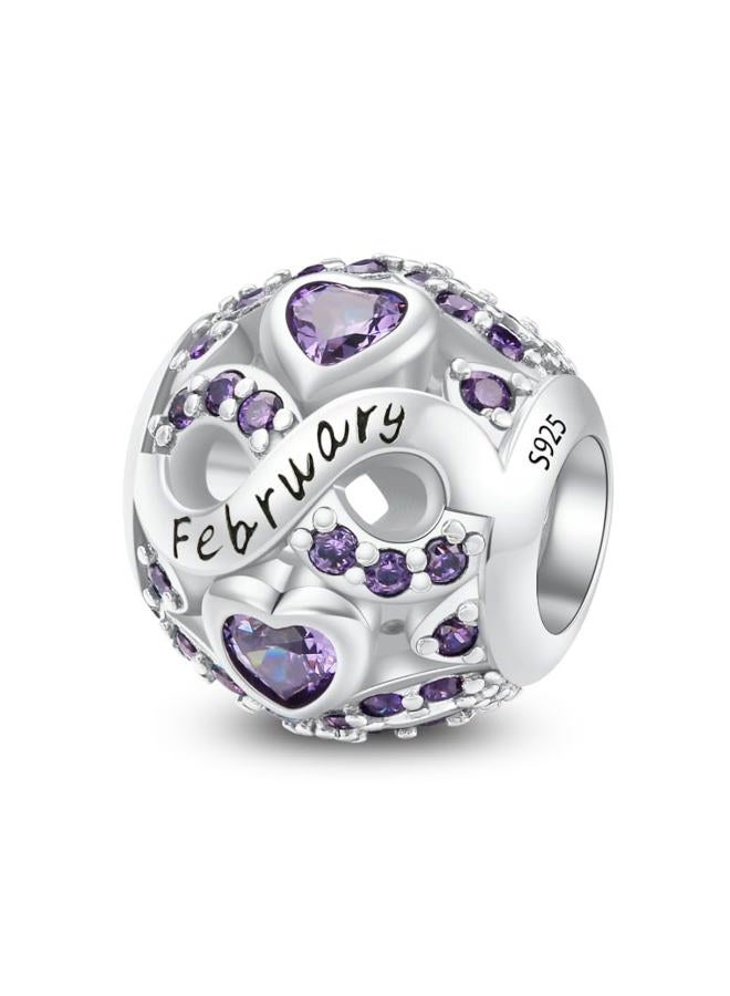 ChenYuTe Birthstone Charms for Bracelet 925 Sterling Silver Bead Charm Happy Birthday Charm Jewelry Gift for Women - Image 1