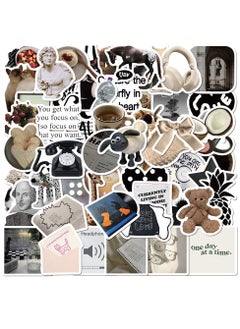 In Air 60pcs Minimalist Black And White Stickers  - Image 1