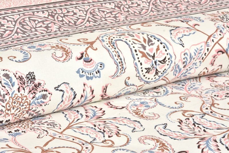 EasyGoods 240 TC Pure Cotton Bedsheet for Double Bed King Queen Size Bed Jaipuri Rajasthani Design with 2 Pillow Covers Extra Soft Wrinkle Free 90 x 103 inches Pink Monarch05new - Image 5