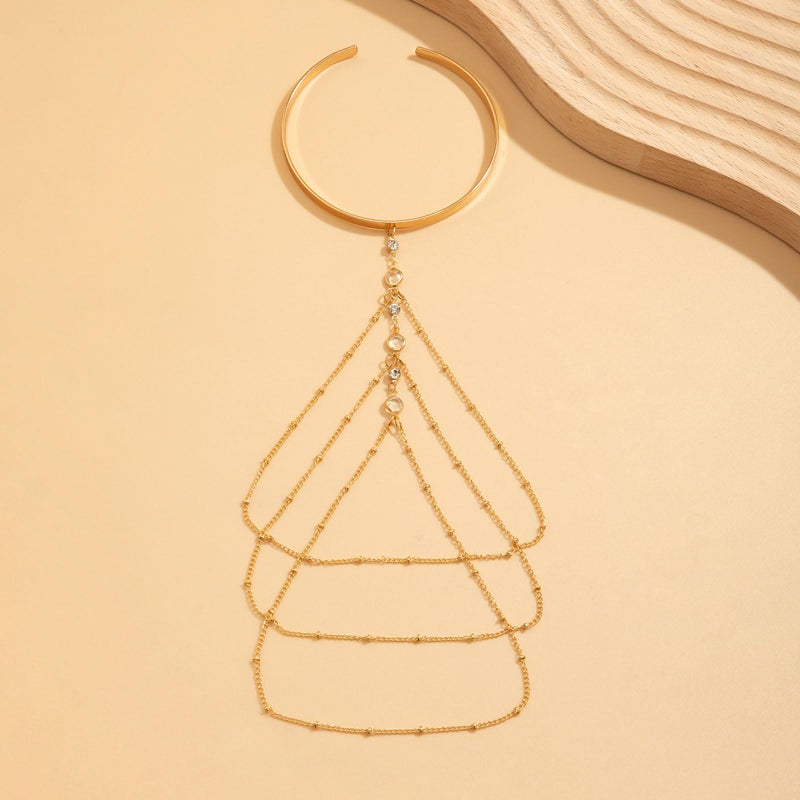 Frodete Gold Arm Cuff Upper Arm Jewelry Chunky Cuff Tassel Bracelet for Women Trendy Jewelry Gifts - Image 4