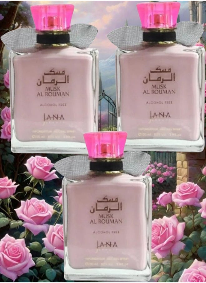 مسك 3 قطع عطر مسك الرومان للنساء 100 مل  - Image 1