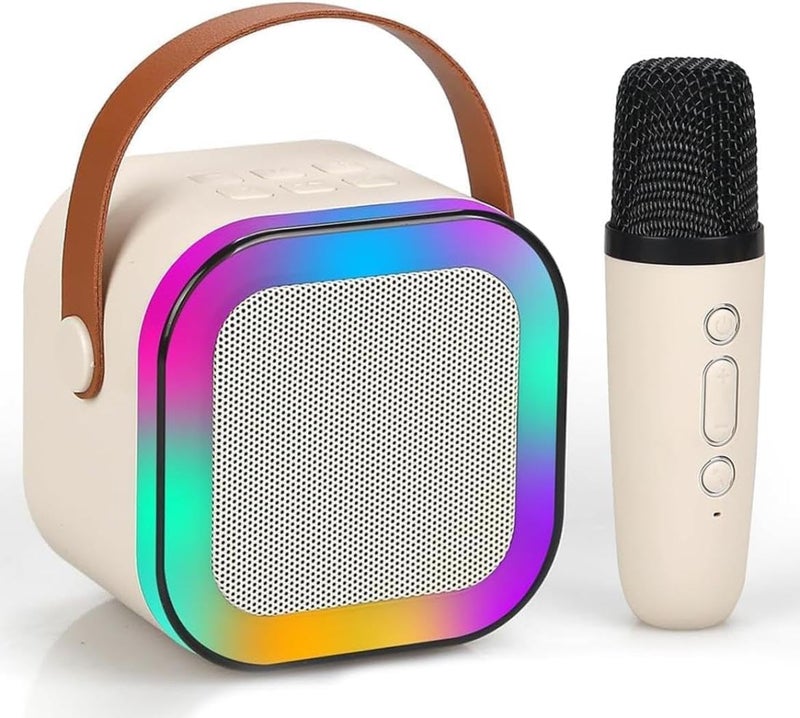 CERLINK Karaoke Mic with Speaker for Singing Music Birthday Gift for Kids Toys for Boys 7-14 Years Rechargeable Portable Bluetooth Speaker with Microphone-Multicolor - Image 1