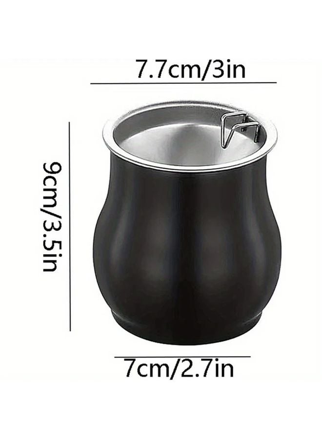 منفضة سجائر معدنية محمولة ذهبية مع غطاء مقاوم للرياح وقابلة للغسل للاستخدام الداخلي والخارجي - Image 5