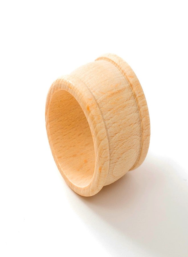 tuuli Kitchen - Wooden Napkin Rings, 6-Piece Napkin Holders for Table Decoration, Wooden Ring Set for Cloth, Linen and Paper Table Napkins, 1.69 x 1.26 inches - Image 4
