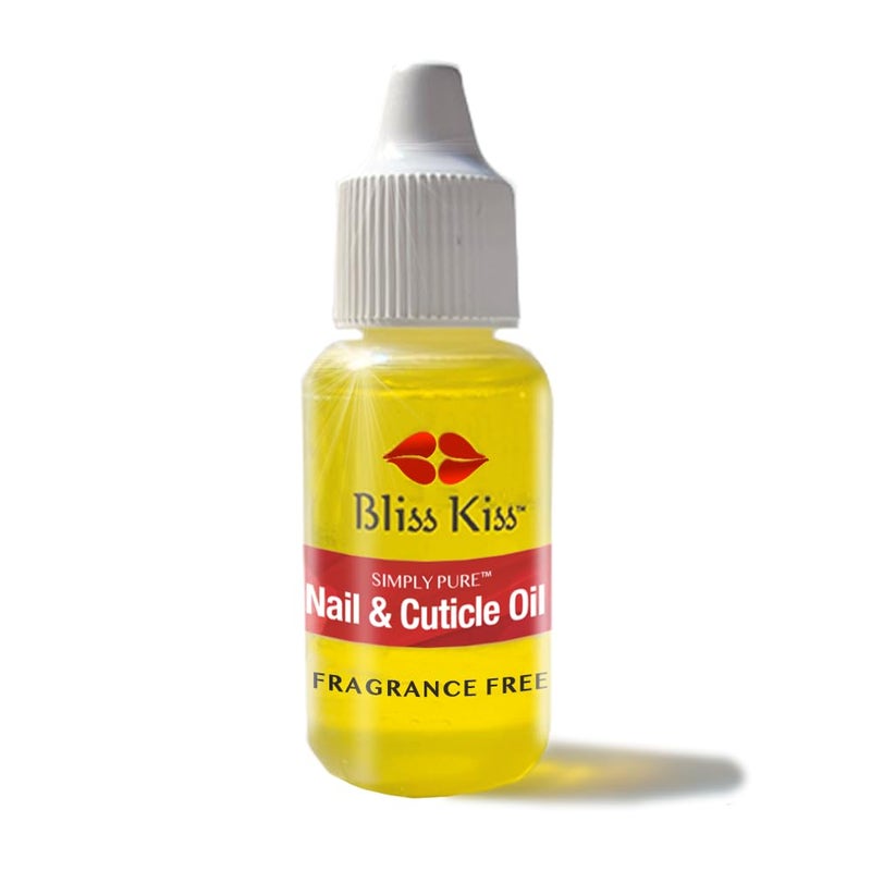 Bliss Kiss | Fragrance Free | Nail Oil Cuticle Dropper w/Vitamin E & Jojobaâ¤Nail Strengthener Nail Growth Oil and Serum for Brittle Peeling Breaking Thin Nails | 0.5oz | - Image 1