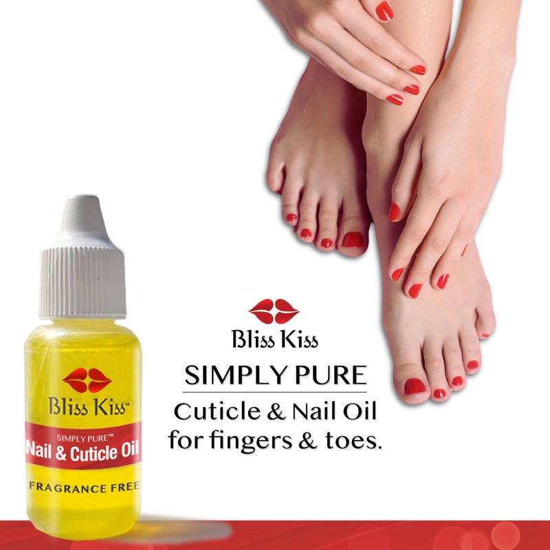 Bliss Kiss | Fragrance Free | Nail Oil Cuticle Dropper w/Vitamin E & Jojobaâ¤Nail Strengthener Nail Growth Oil and Serum for Brittle Peeling Breaking Thin Nails | 0.5oz | - Image 5