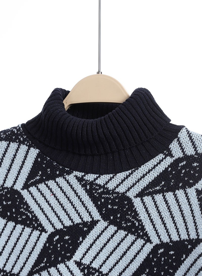 Caesar Girls Wool Pullover With Mutlicolour Design  - Image 3